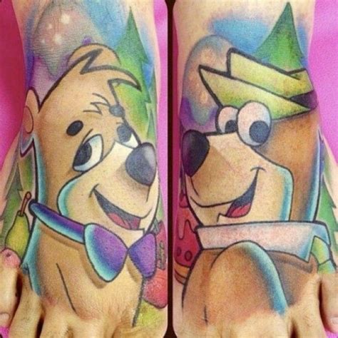 Boo Boo Bear And Yogi Matching Tattoo Ideas Matching Tattoo Bear Tattoos Yogi Bear