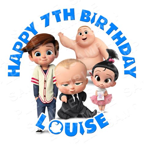 (affiliated) voice cast and characters of the boss baby (2017) release date: Boss Baby - Edible Cake Topper - Personalised Printed Edible Image
