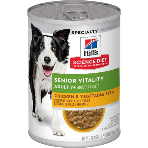 Adjust feeding amounts as necessary to maintain optimal weight. Hill's Science Diet Adult 7+ Senior Vitality Chicken ...