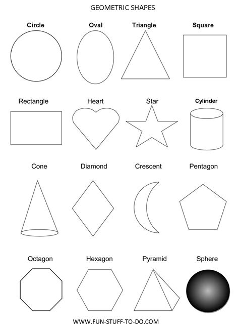 Free Printable Geometric Shapes