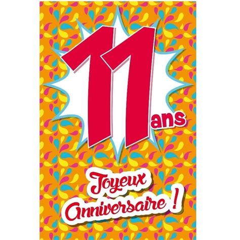 Carte Anniversaire Fille 11 Ans