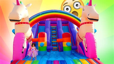 Huge Unicorn Rainbow Slide For Kids Outdoor Playground Youtube