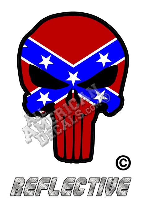 Rebel Flag Punisher Skull Decal Best Picture Of Flag Imagescoorg