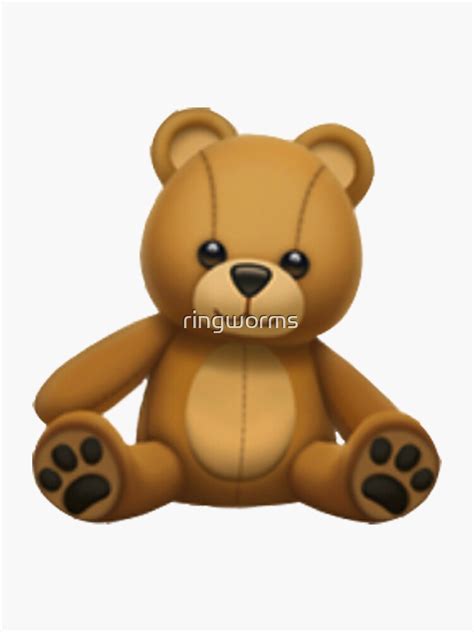 Teddy Bear Emoji Sticker By Ringworms Redbubble
