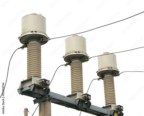 Foto De Current Transformer 110 Kv Electrical High Voltage Substation