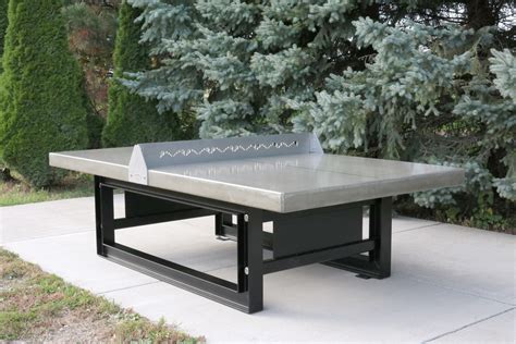 Outdoor Concrete Ping Pongtennis Table With Steel Base
