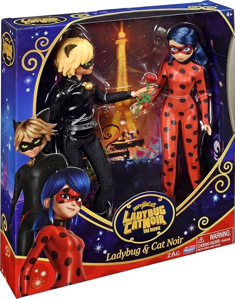 Ladybug Miraculous Fashion Doll Paquete Con 2 Figuras Ladybug Y Cat