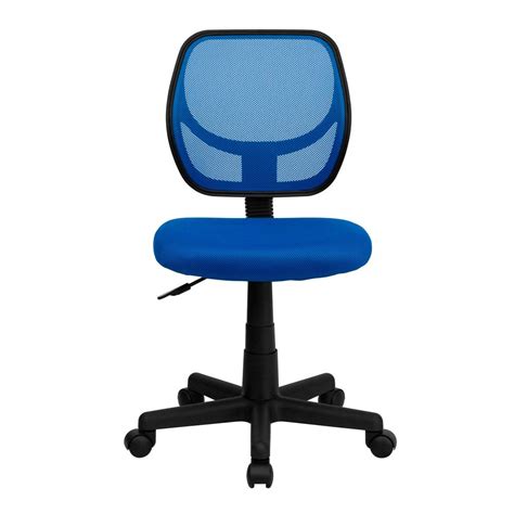 Mid Back Blue Mesh Swivel Task Chair
