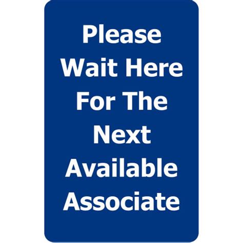 Tensabarrier Classic Acrylic Sign Please Wait Here For Next