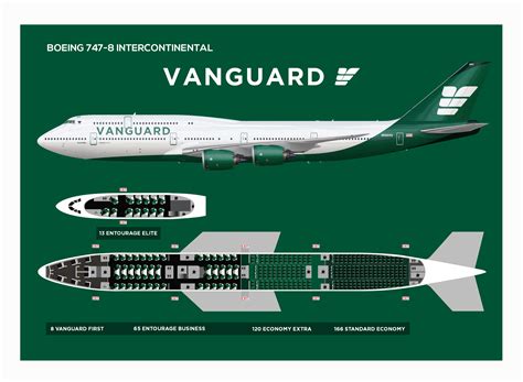 Vanguard Airlines Boeing 747 8i 2011 Seat Map Vanguard Airlines