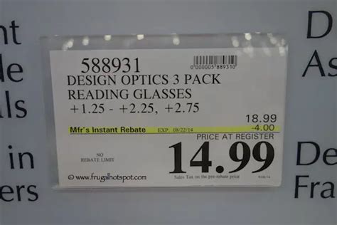 Costco Sale Design Optics Reading Glasses And Sunglass Readers Frugal