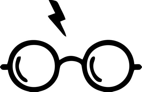 Harry Potter Glasses And Lightning Bolt Svg