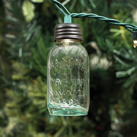 Glass Mason Jar Ornament For Christmas Lights Christmas Jars Mason