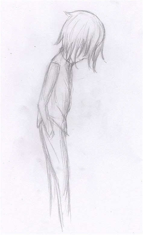 Sad Anime Guy Drawings In Pencil