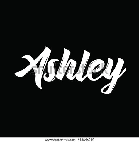 Ashley Text Design Vector Calligraphy Typography Vector De Stock