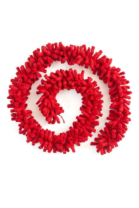 Moon cloud wool felt cotton garland bunting baby room nursery hanging wall decor. Christmas Garland | Cream Colored Wool | Handmade | Hand ...