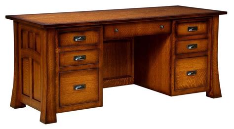 Get free shipping on qualified solid wood desks or buy online pick up in store today in the furniture department. Bridgeport Mission Style Executive Desk from DutchCrafters ...