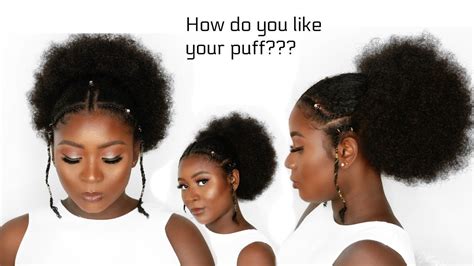 Afro Puff With Braids And Gold Strings Ogc Youtube