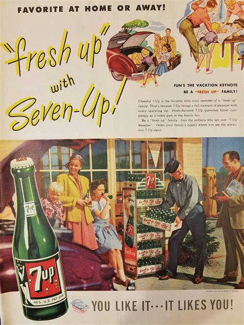 Fresh Up With Seven Up Original Ad For 7up From A 1945 Life Magazine Nothing Beats That