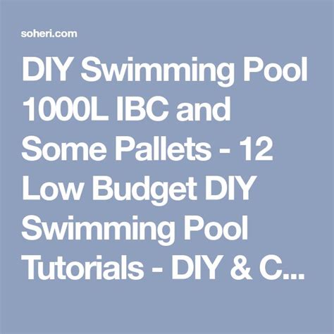 Diy Swimming Pool 1000l Ibc And Some Pallets 12 Low Budget Diy Swimming Pool Tutorials Diy