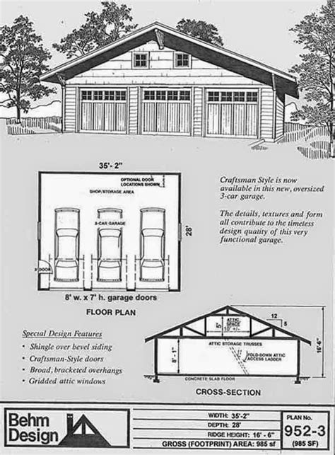 Garage Plans Blog Behm Design Garage Plan Examples Garage Plan 952