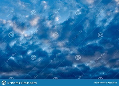 Dramatic Cloudy Sky Cluster Of Turquoise Clouds Stock Image Image Of