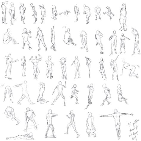 Figure Practice Gesture Drawings By Stosyl On Deviantart