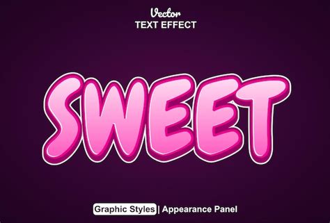 Premium Vector Sweet Text Effect With Graphic Style And Editable