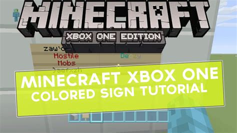 Minecraft Xbox One Colored Sign Tutorial Easy Youtube