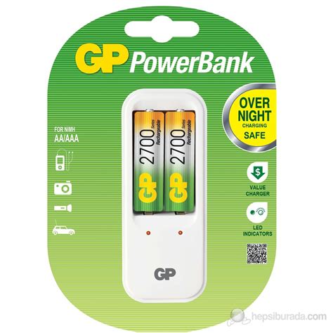 Gp Powerbank Pb410 2 X 2700 Kalem Pil Hediyeli Şarj Cihazı Fiyatı