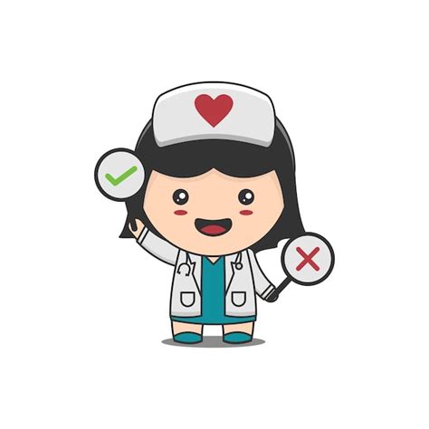 Premium Vector Cute Female Doctor Character