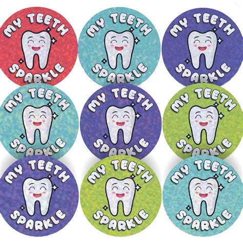 144 My Teeth Sparkle Stickers 30mm 90 Free Sparkle Smiles Reward