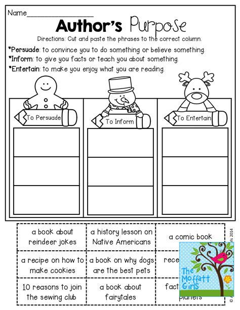 Authors Purpose Worksheets 7th Grade
