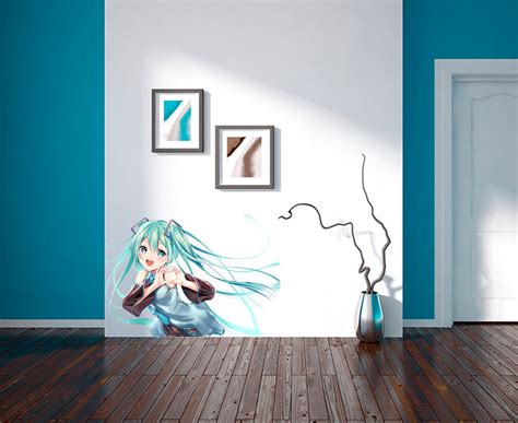 Anime Girl Wall Decal Anime Heart Love Girl Wall Sticker Etsy