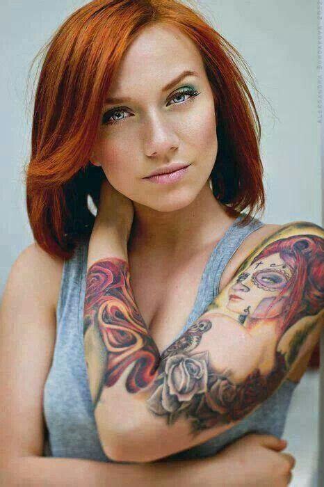 Foxy Redhead Tattoos Are Good For The Soul Pinterest Models Sexy