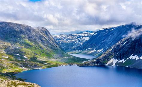 View Of Djupvatnet Lake From Dalsnibba Mountain Norway Stock Image