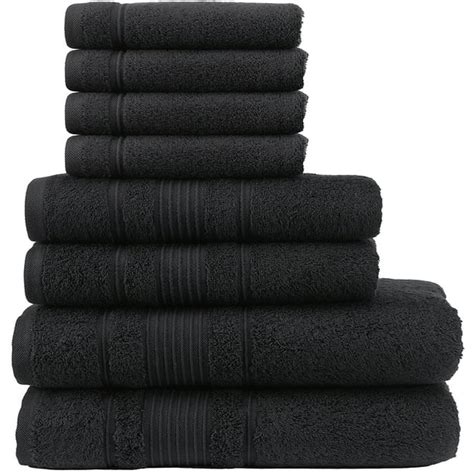 Qute Home Spa And Hotel Towels 8 Piece Towel Set 2 Bath Towels 2 Hand