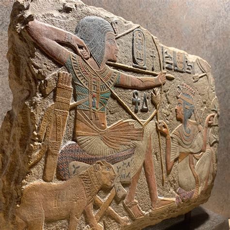 Egyptian Art Relief Sculpture Tutankhamun Tutankhamen And His Queen 18th Dynasty