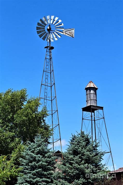 Old Windmill And Watertower Photograph By Jimmy Ostgard Pixels