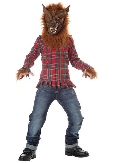 Putting together a diy werewolf halloween costume doesn't have to be hard. Kids Deluxe Red Werewolf Costume