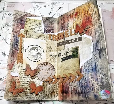 Art Journal Page Travel Theme Take Time To Create