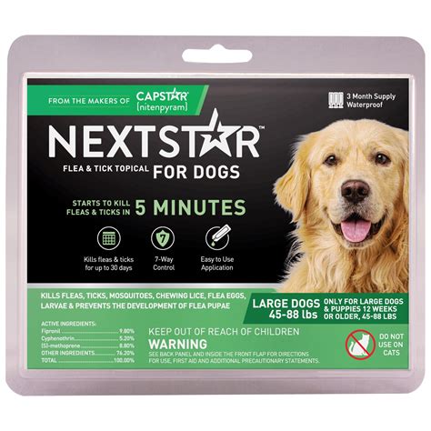 Nextstar Flea And Tick Topical Prevention For Dogs 45 88 Lbs 3 Month