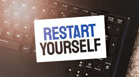 Restart Yourself Text On Notebook With Calculator And Penbusiness