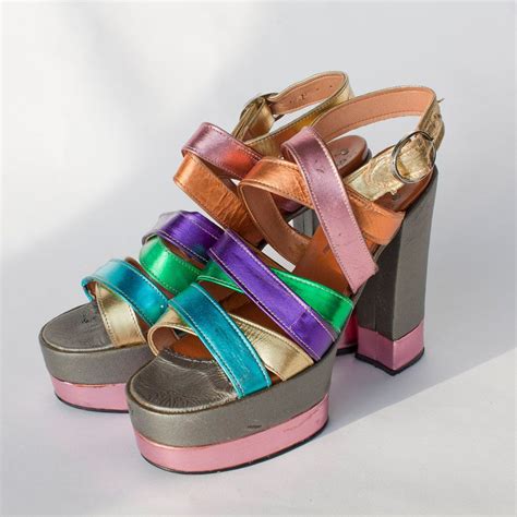 Browse 373 70s platform shoes stock photos and images available, or start a new search to explore more stock photos and images. 70s rainbow platform shoes | Women platform shoes ...