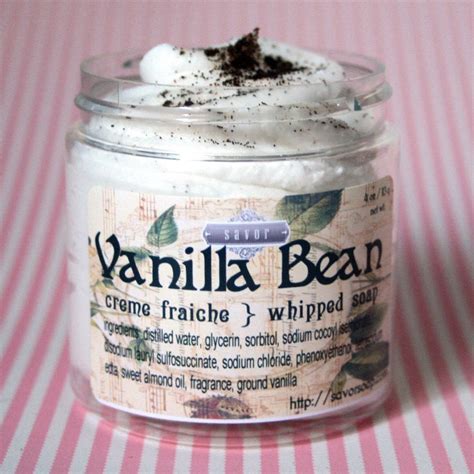 Soap Vanilla Bean 4 Oz Whipped Soap Mini Creme Fraiche Trial