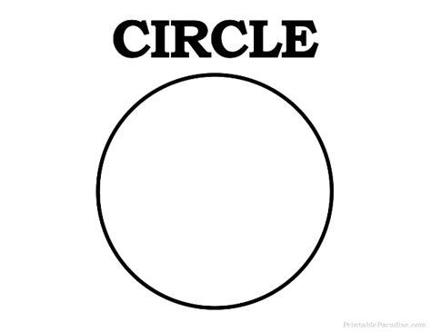 Printable Circle Shape Print Free Circle Shape