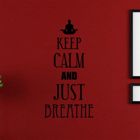 Stickers Muraux Keep Calm Sticker Keep Calm And Just Breathe