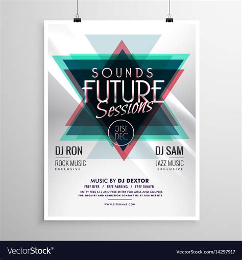 Event Flyer Poster Template With Abstract Vector Image