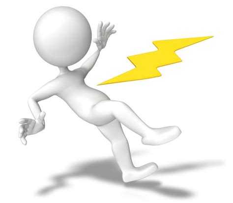 Shocked With Electricity Great Powerpoint Clipart For Presentations