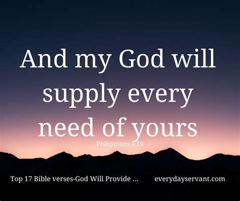 Top 17 Bible Verses God Will Provide Everyday Servant